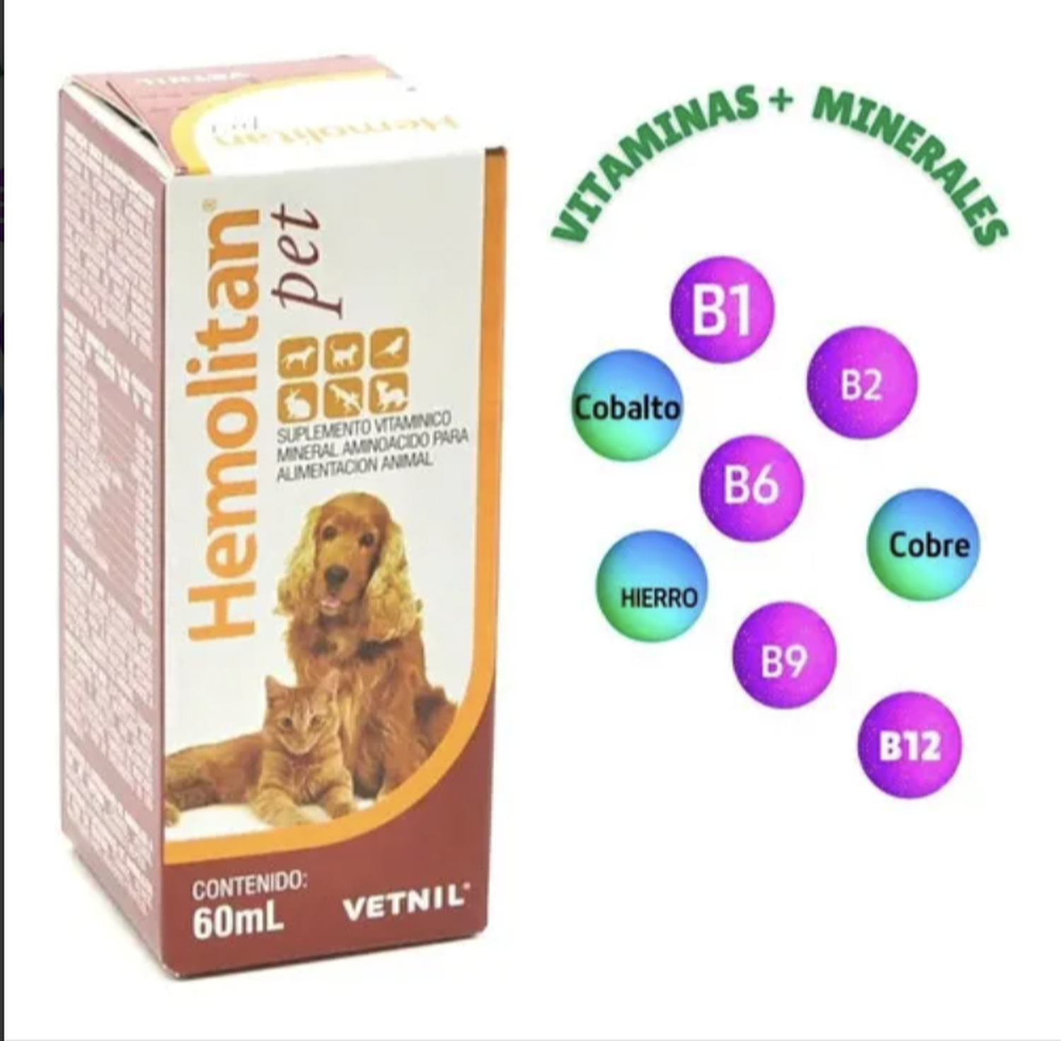 Hemolitan Pet 60ml Suplemento Para Perro Gato Y Aves-3