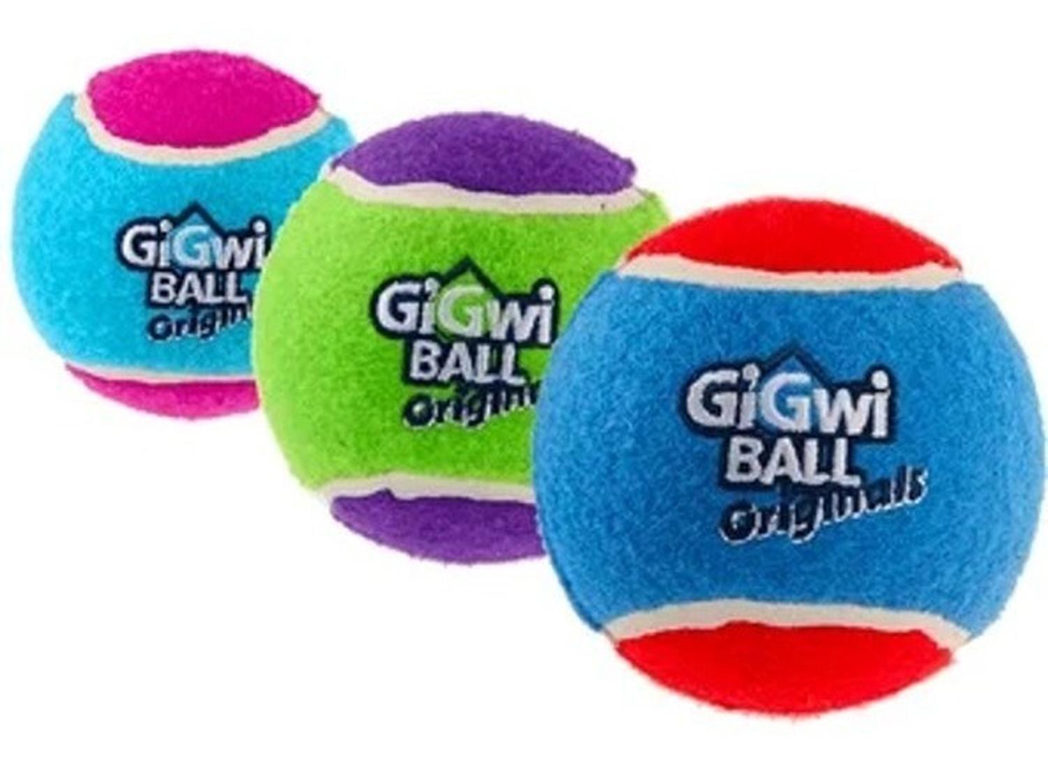 Pelota Juguete Para Perros Squeak Tennis 3 Unidades Gigwi - MIXTO-3