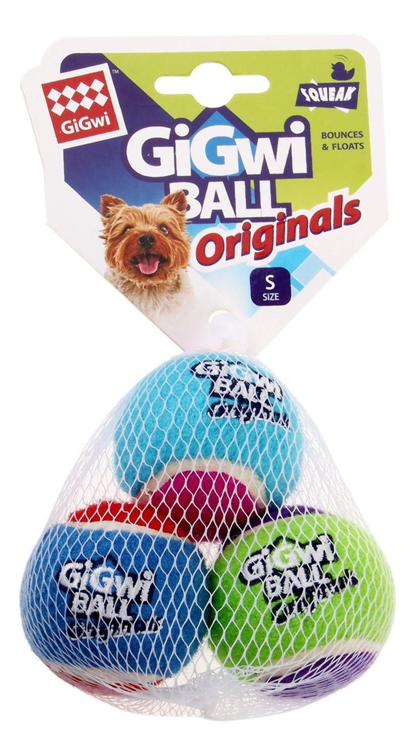 Pelota Juguete Para Perros Squeak Tennis 3 Unidades Gigwi - MIXTO-6