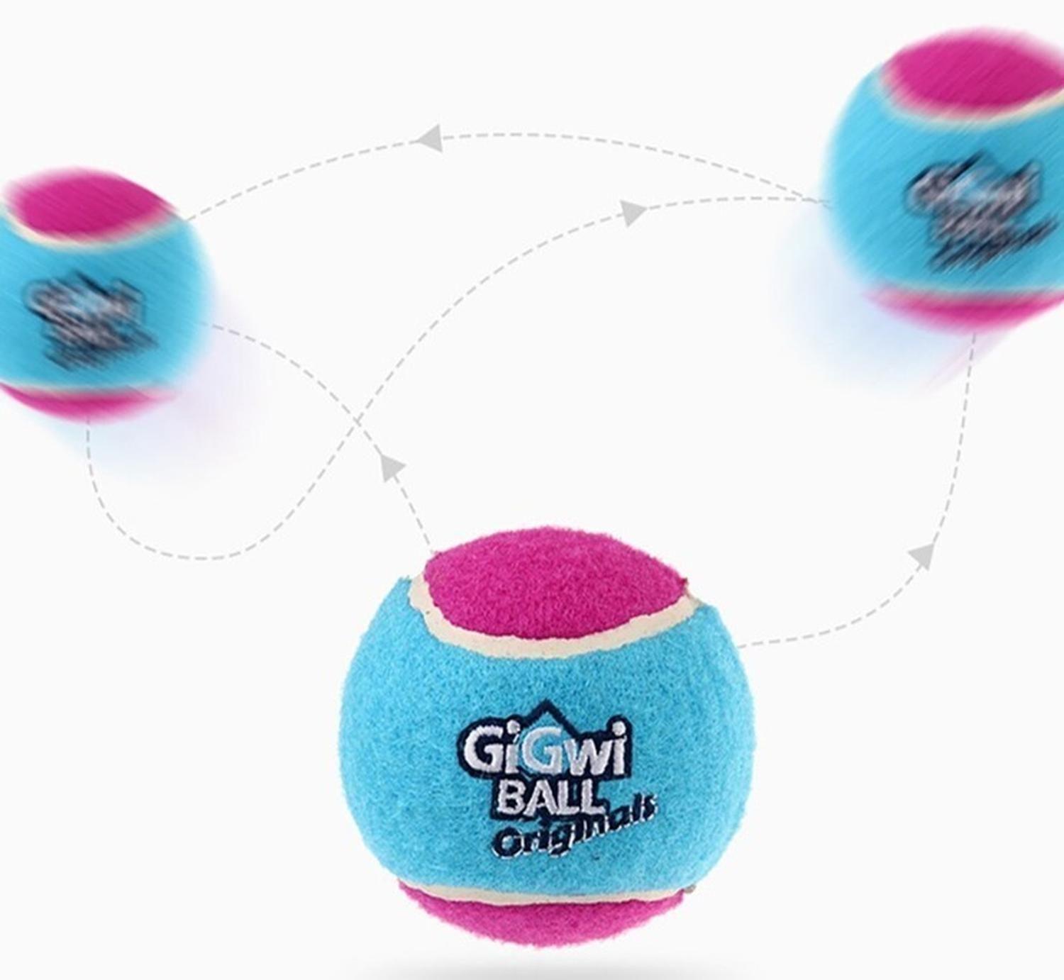 Pelota Juguete Para Perros Squeak Tennis 3 Unidades Gigwi - MIXTO-8