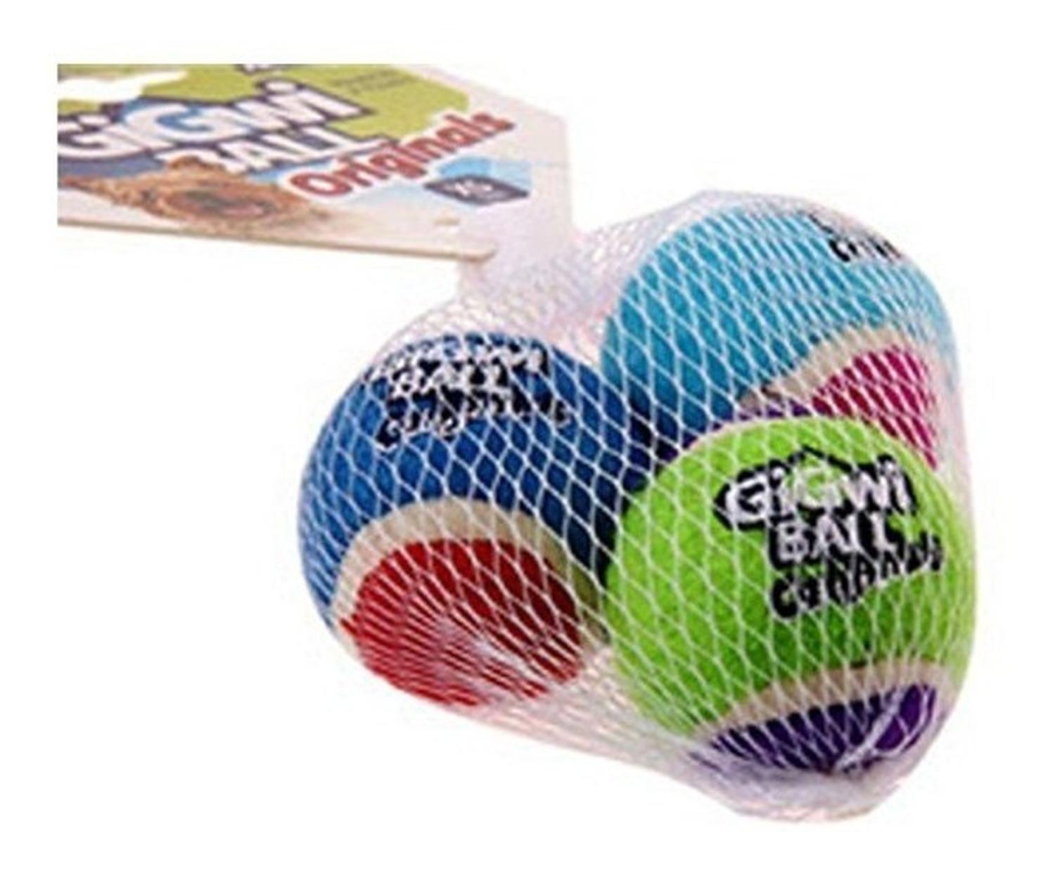 Pelota Juguete Para Perros Squeak Tennis 3 Unidades Gigwi - MIXTO-9