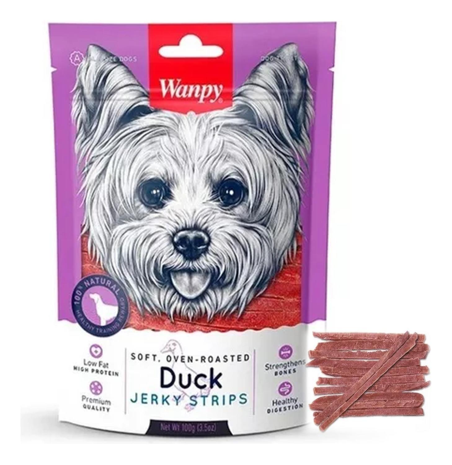 X2 Snack Para Perros Wanpy Tiritas De Pato Duck 100g C/u-2