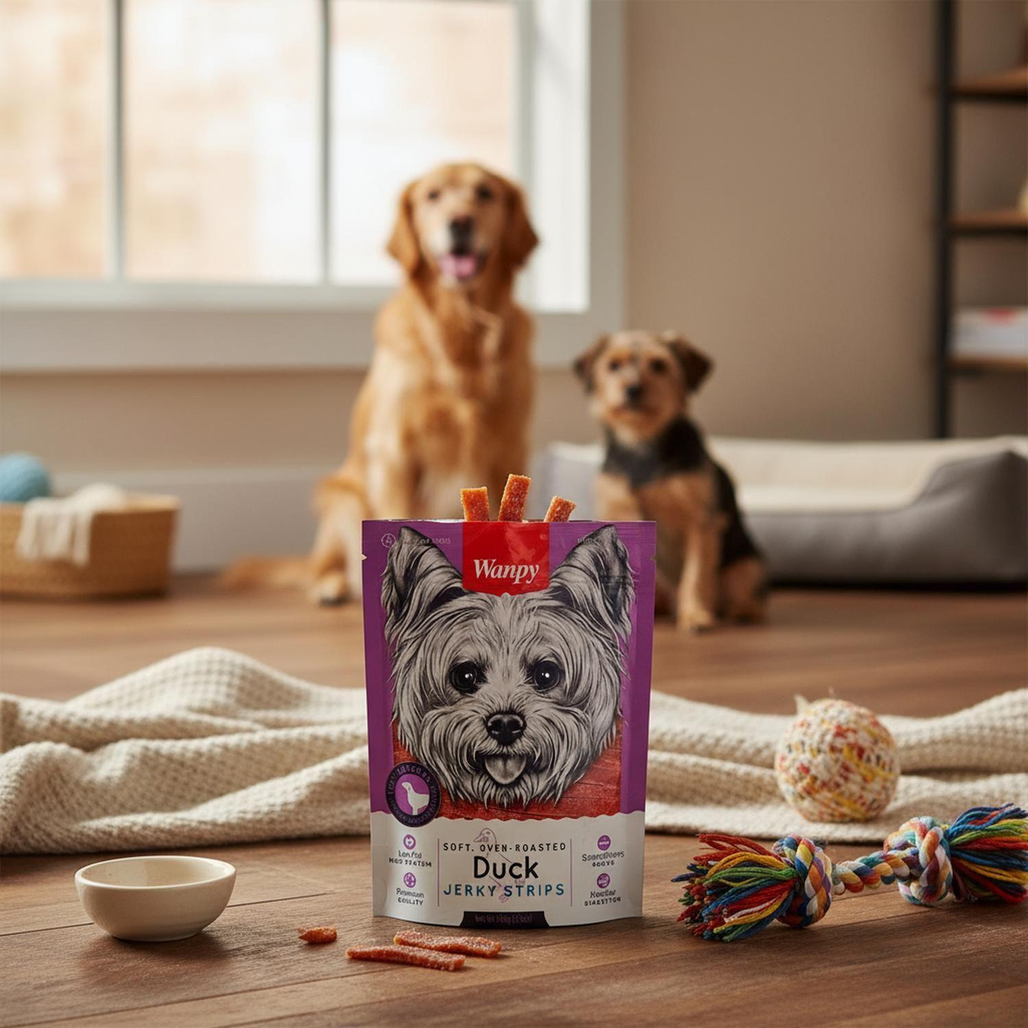 X2 Snack Para Perros Wanpy Tiritas De Pato Duck 100g C/u-3