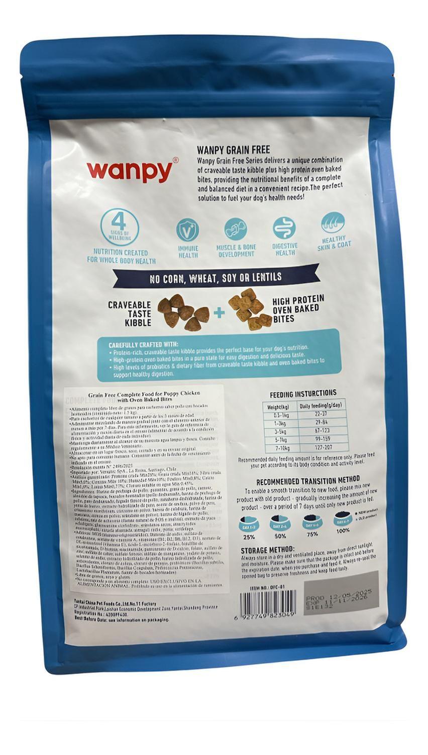 Wanpy Alimento Completo Grain Free Puppy 1.5 Kg Sabor Pollo-2