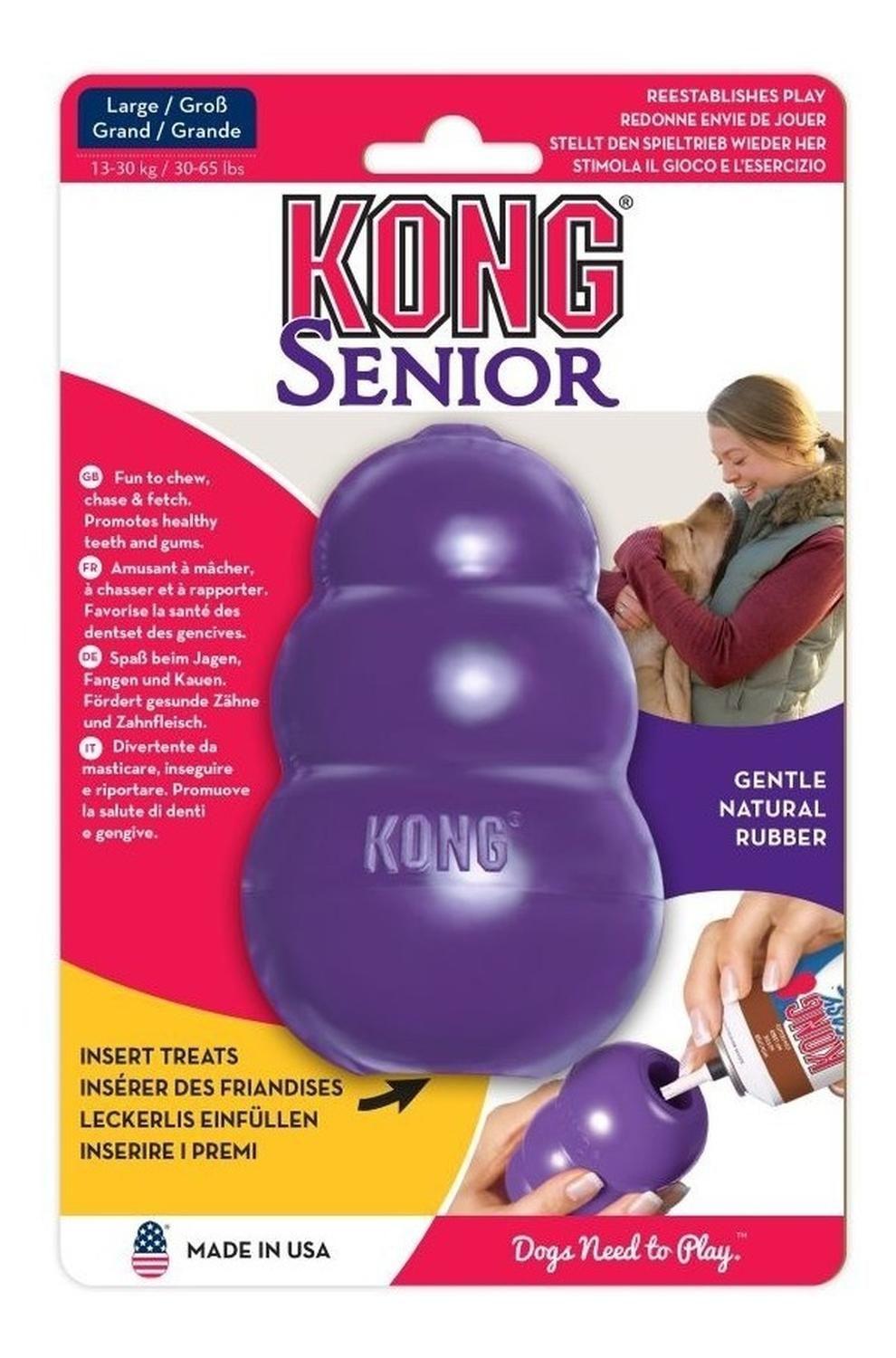 Juguete Kong Senior Para Mascotas Perros Talla L 13-30 Kg - MORADO-2