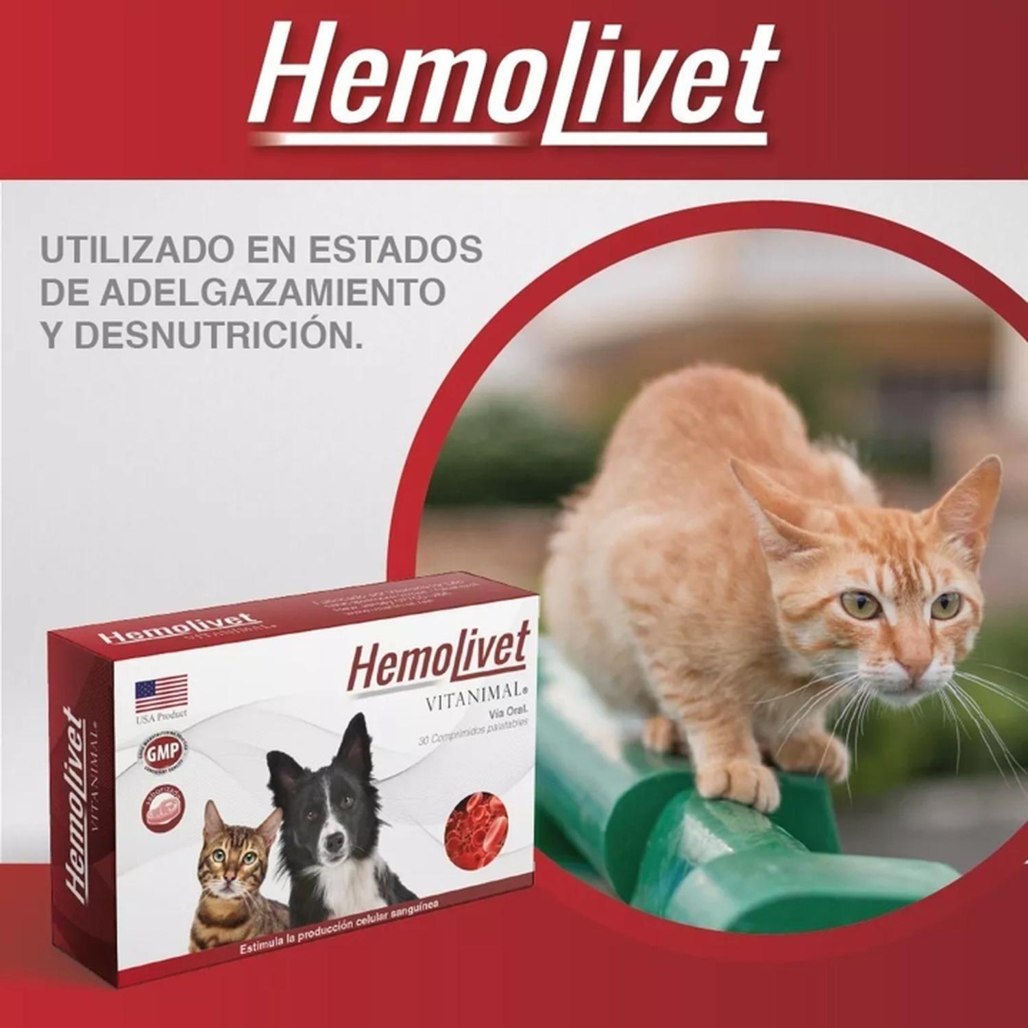 Hemolivet Suplemento Nutricional Perro Gato 30 Comprimidos-3
