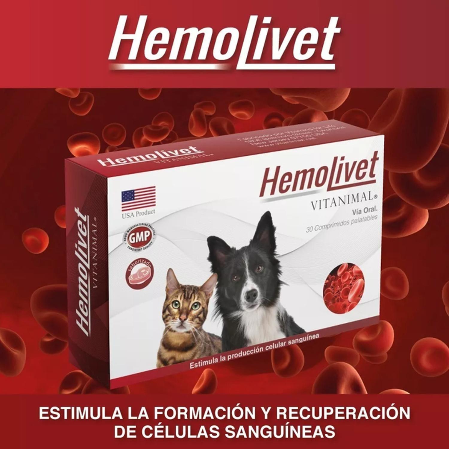 Hemolivet Suplemento Nutricional Perro Gato 30 Comprimidos-4