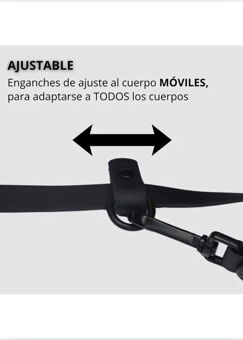 Petlounge Correa De Paseo Manos Libres Para Mascotas Perros - NEGRO-2