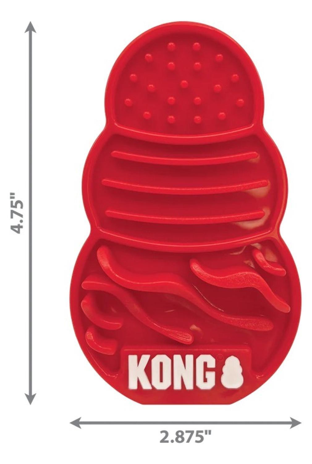 Kong Licks Almohadilla Para Lamer Con Ventosas Talla S / M - ROJO-3