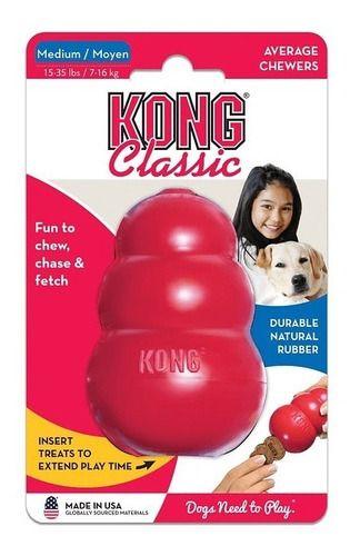 Juguete Kong Classic Para Mascotas Perros Talla M 7-16 Kg - ROJO-0