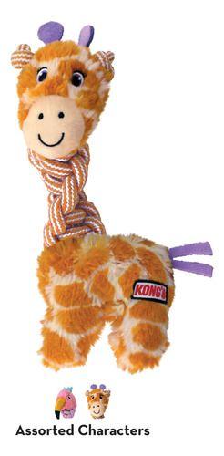 Juguete Para Perro Peluche Kong Twists Knots Squeak Talla Sm Naranja Jirafa-2