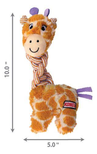 Juguete Para Perro Peluche Kong Twists Knots Squeak Talla Sm Naranja Jirafa-4
