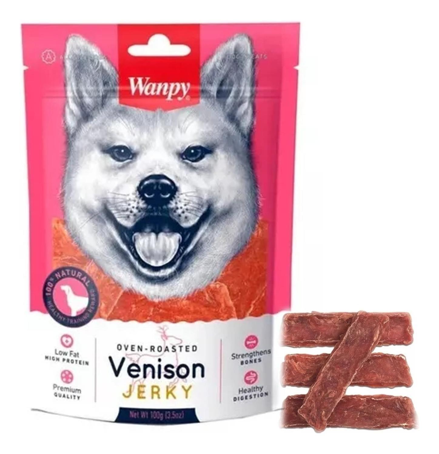 X2 Snack Para Perros Wanpy Tiras De Venado 100g C/u-3