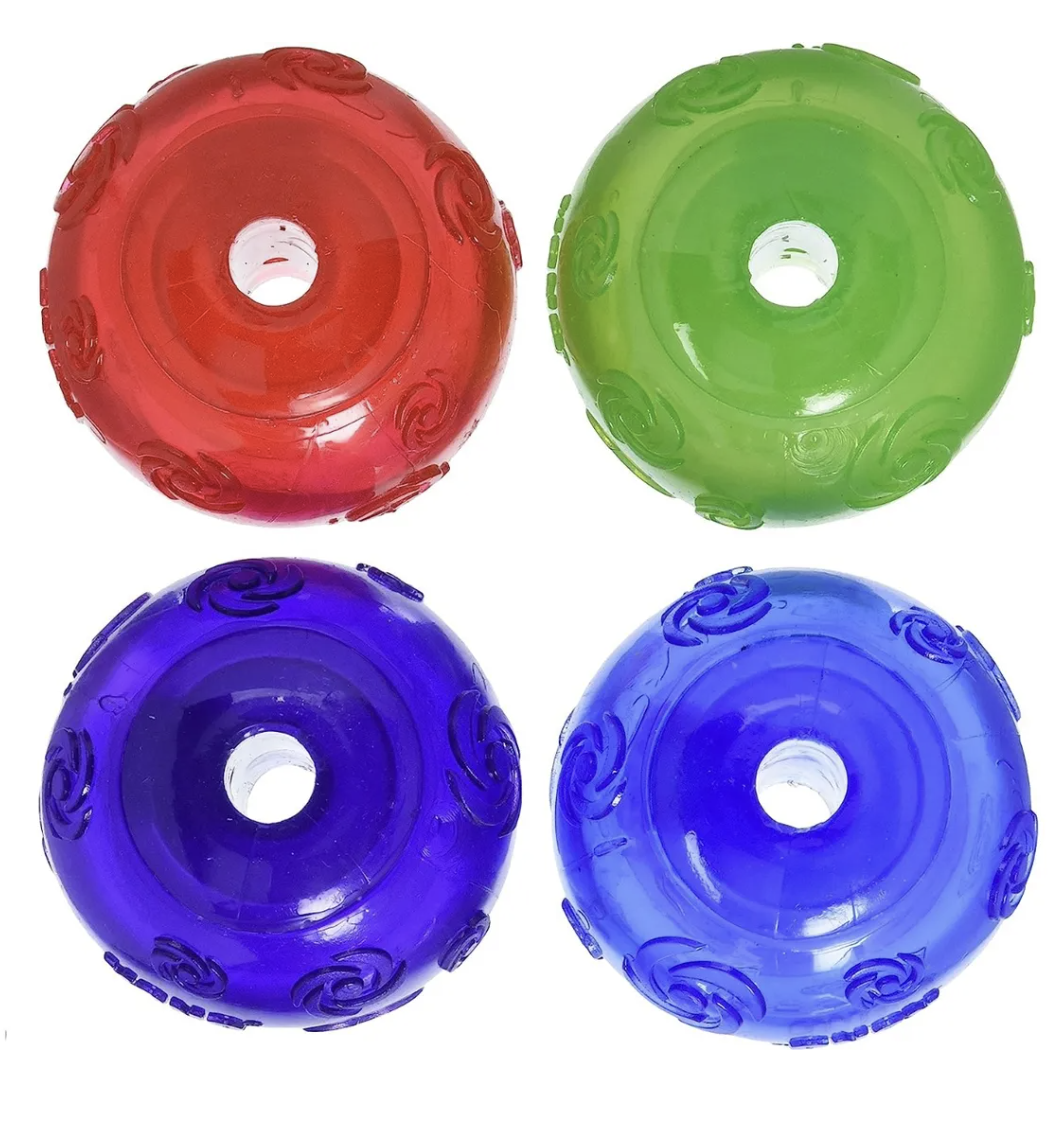 Juguete Pelota Para Perro Kong Squeezz Ball Talla L - ROJO-2