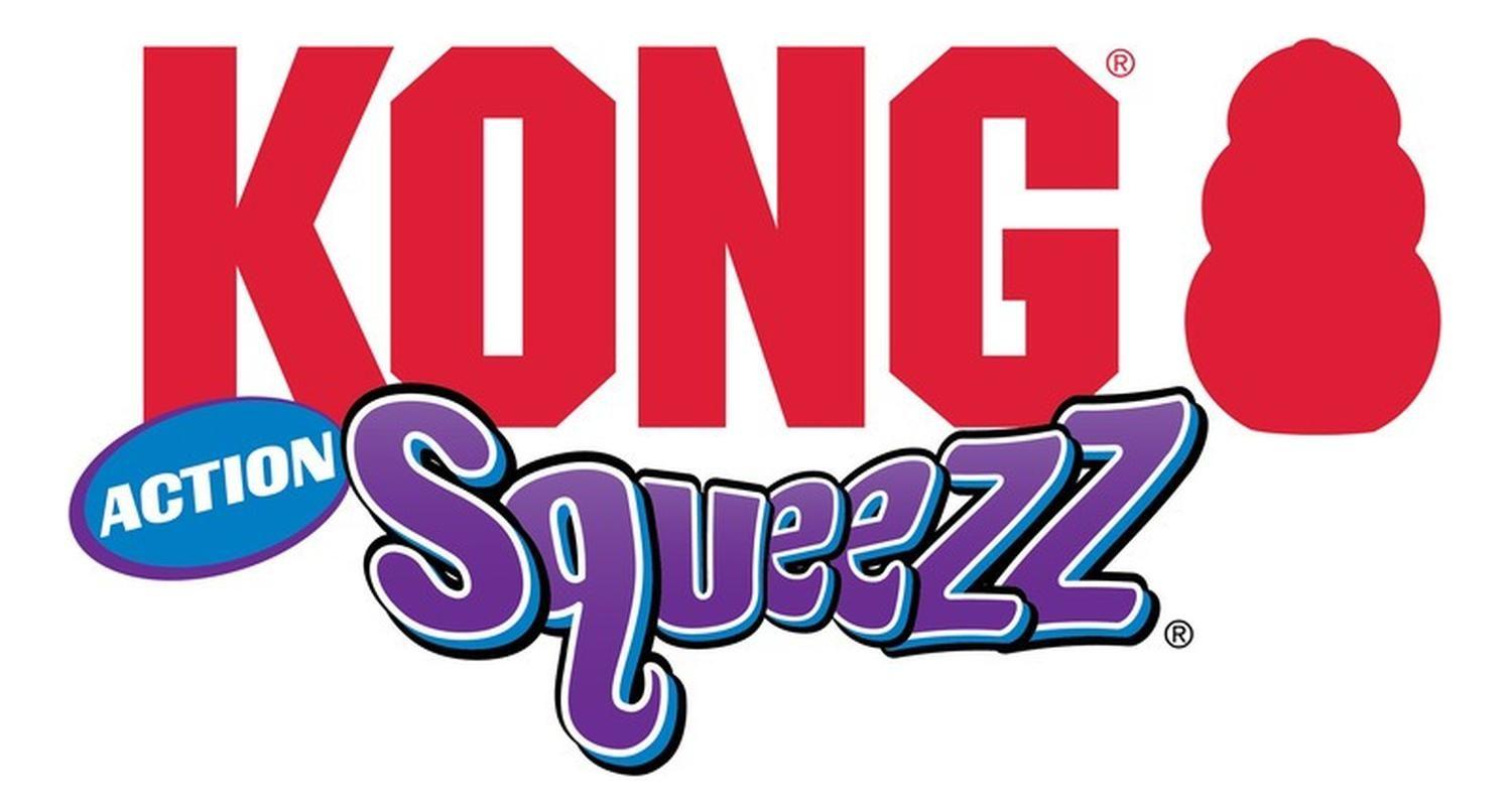 Kong Squeezz Action Ball Pelota Para Perro Con Sonido L X2u. - ROJO/AZUL-3