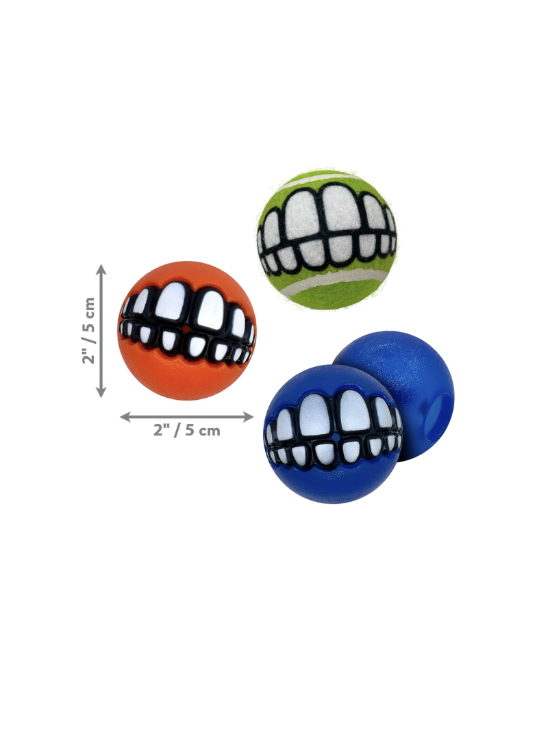 Pelotas Para Perros Kong Grinz By Rogz Ball X3 Talla S 5cm - SURTIDO-1
