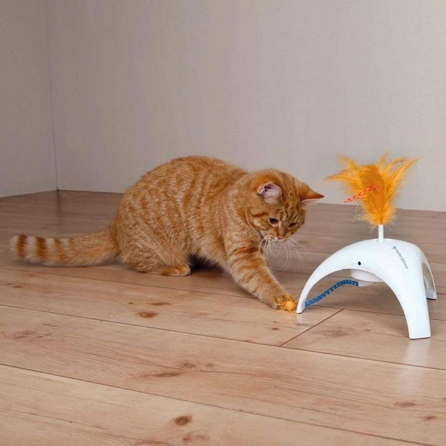 Juguete Interactivo Gato Cat Con Sensor Pluma Petdroid Gigwi-2