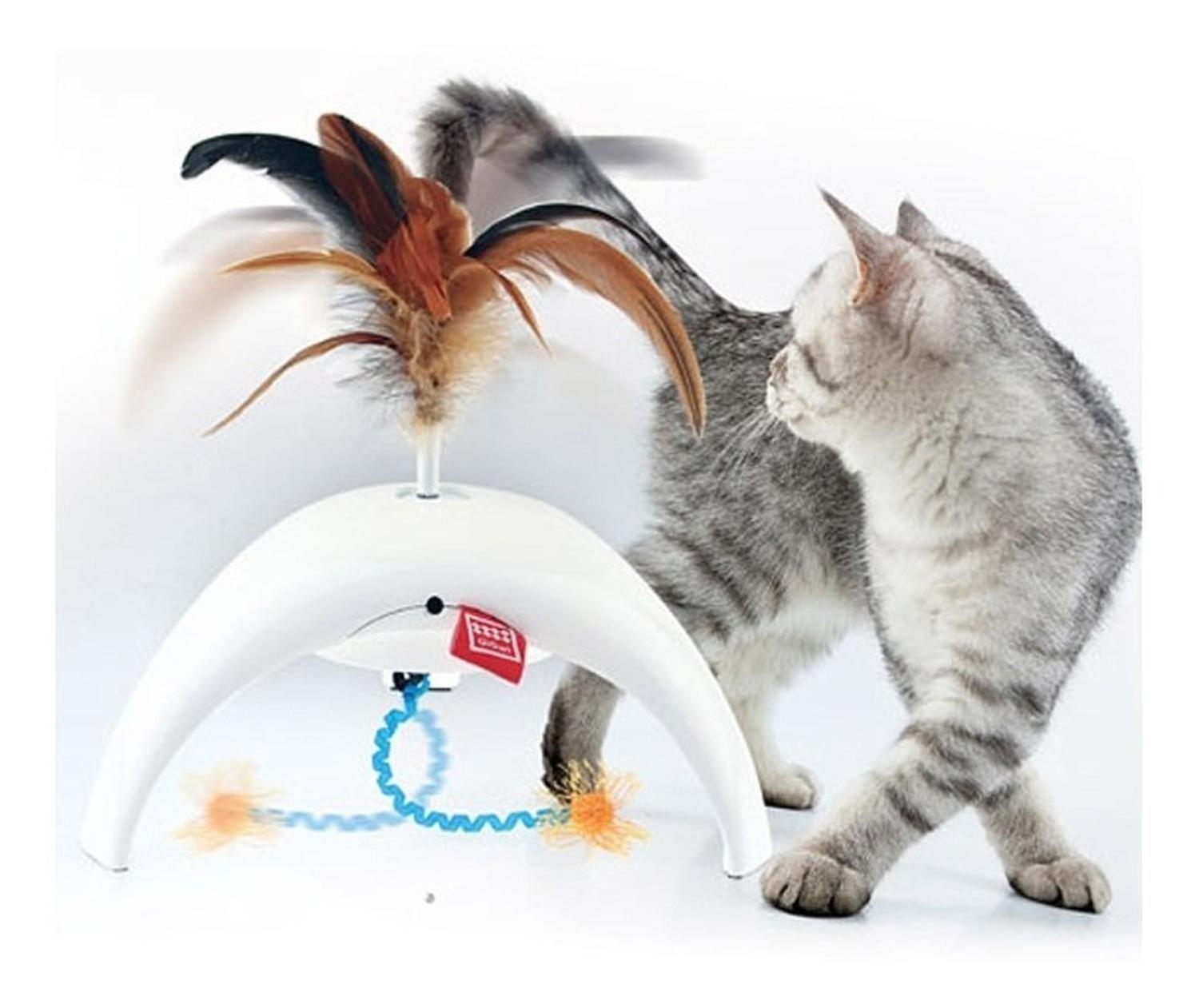 Juguete Interactivo Gato Cat Con Sensor Pluma Petdroid Gigwi-5