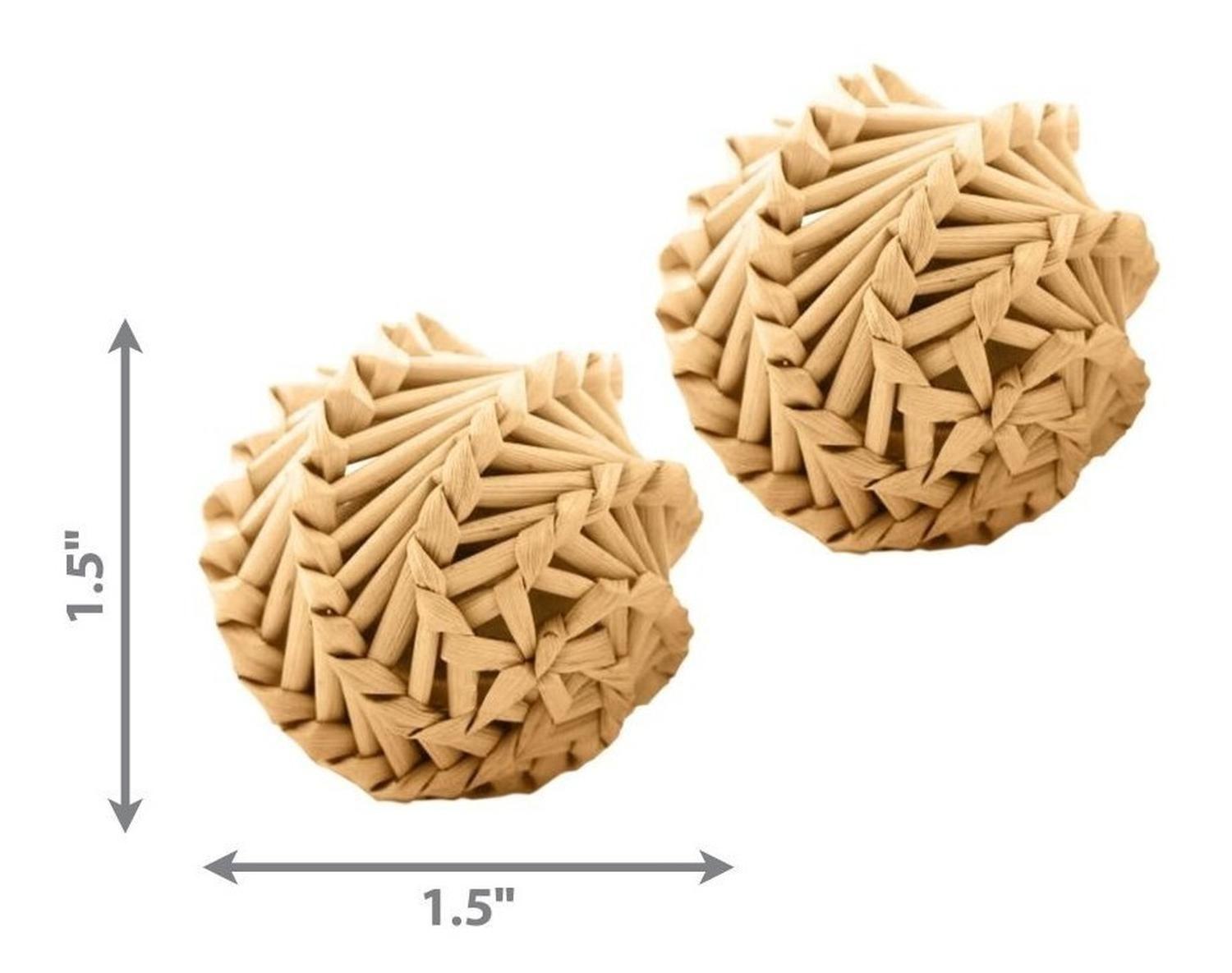 Juguete Kong Naturals Straw Ball Para Gatos Con Catnip X2-2