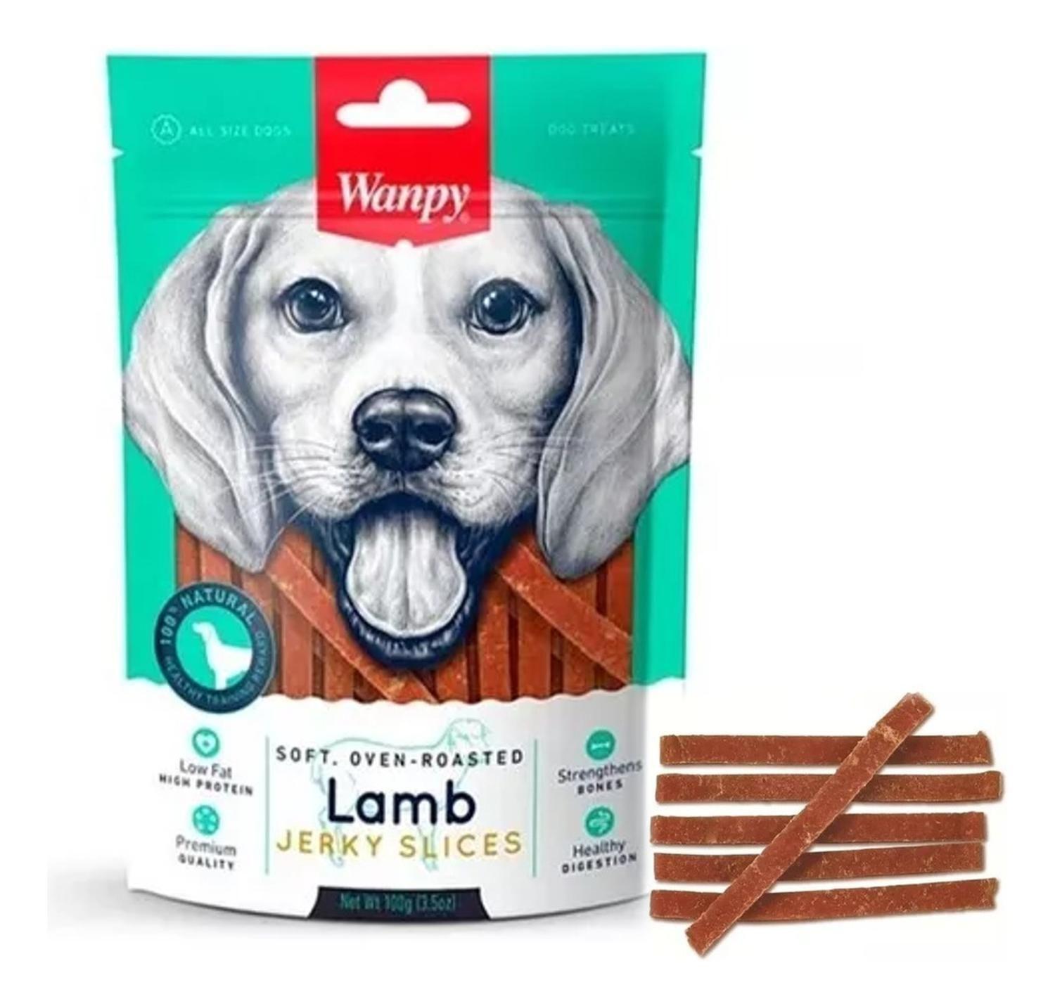 Snack Para Perros Wanpy 100% Natural Tiritas De Cordero 100g-2