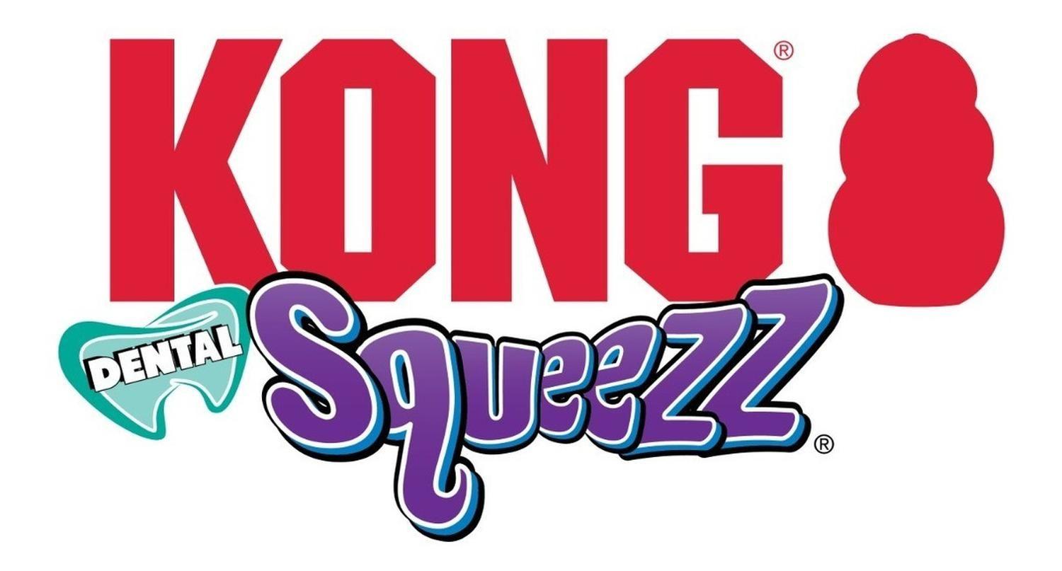 Kong Dental Squeezz Bone Hueso Dental Con Textura Talla M - VERDE-4