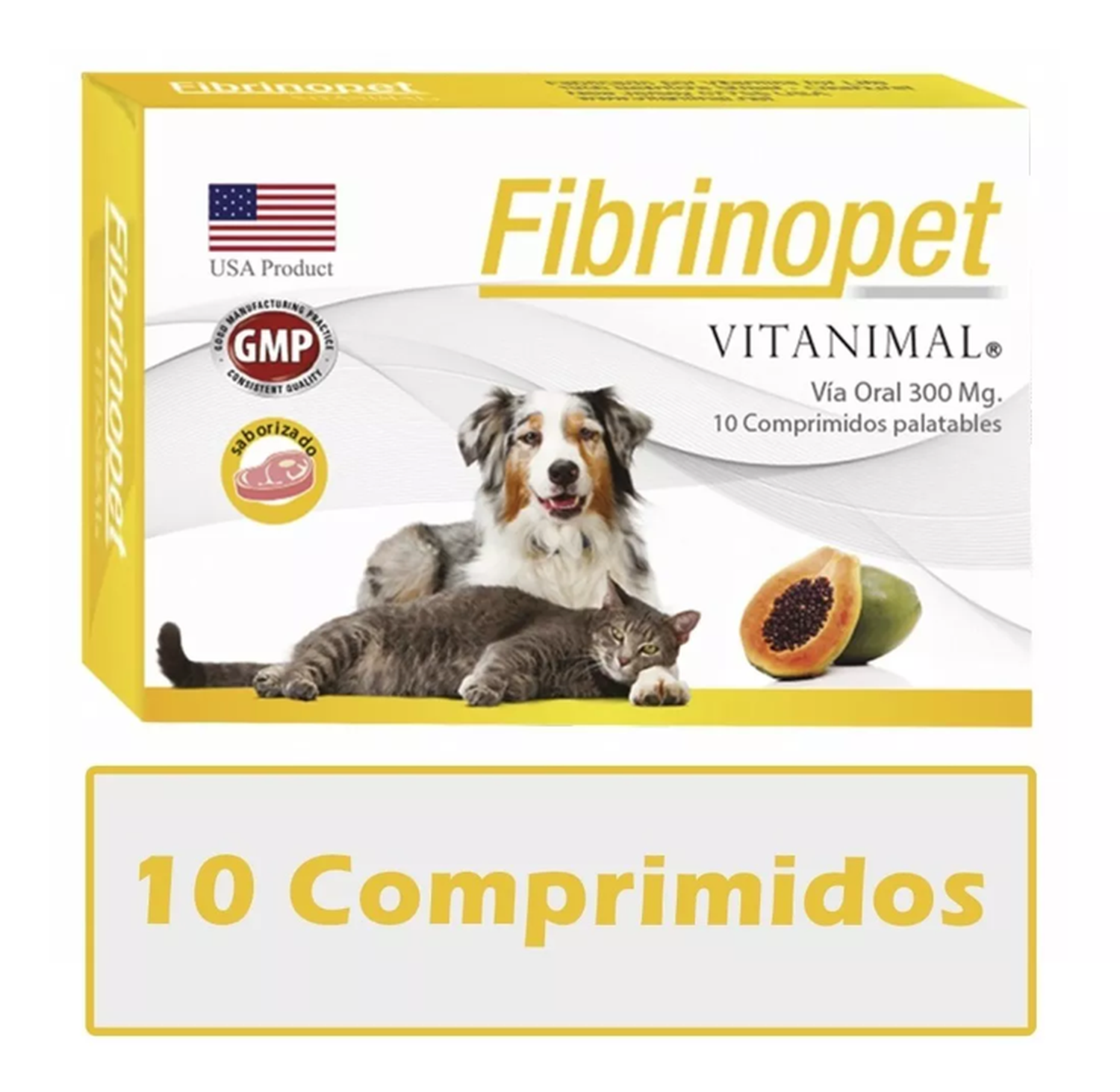 Fibrinopet Para Perros Y Gatos Vitanimal X 10 Comprimidos-3