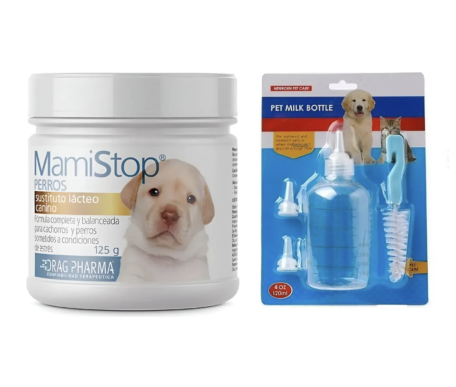 Mamistop Leche Para Perros 125 G + Mamadera 120ml-0
