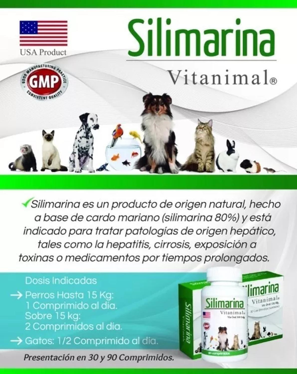 Silimarina Vitanimal Suplemento Perros Gatos 30 Comprimidos-3