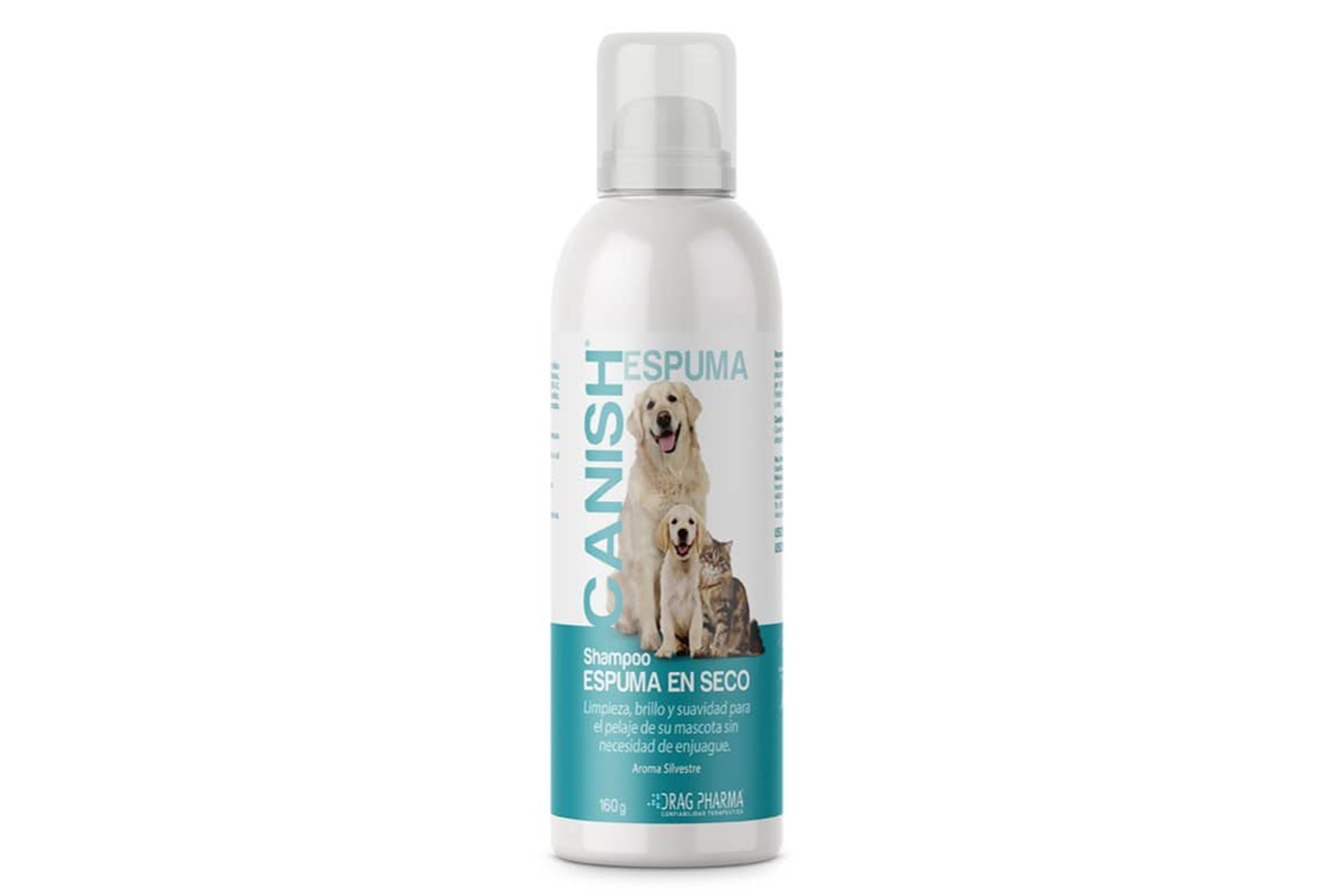 Shampoo Canish Espuma En Seco Para Perro Gato 160g-2