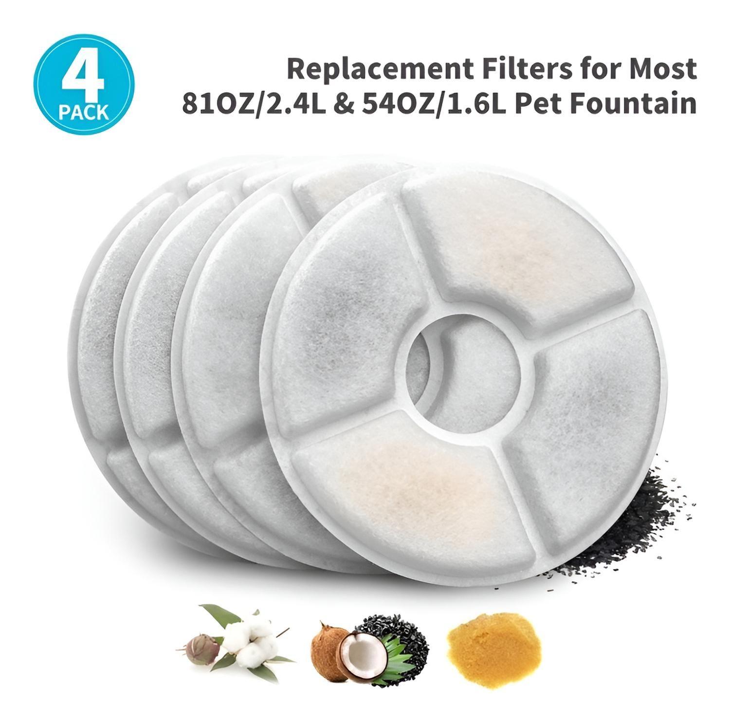 Pack X4 Filtros Bebedero Fuente De Agua Eléctrico Gato Perro -5