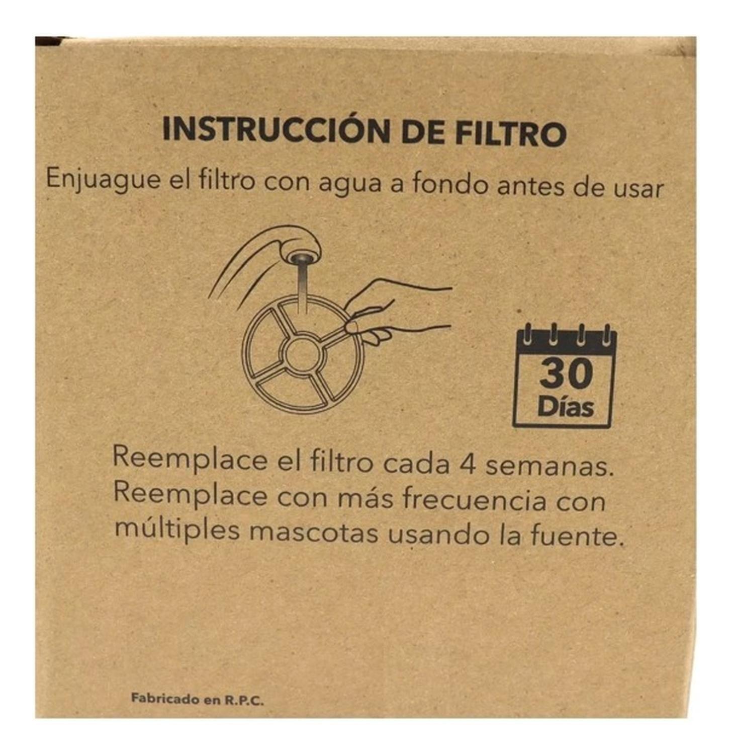 Pack X4 Filtros Bebedero Fuente De Agua Eléctrico Gato Perro -6