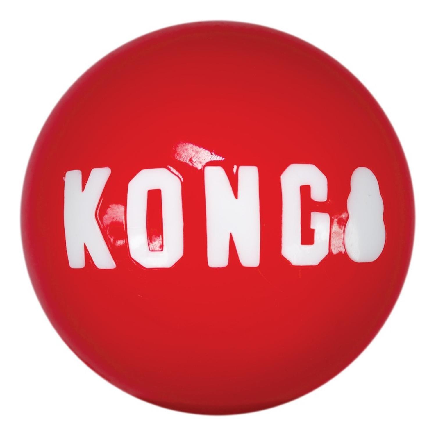 Pelotas Para Perro Kong Ball Signature Talla M Hasta 16 Kg Rojo-3