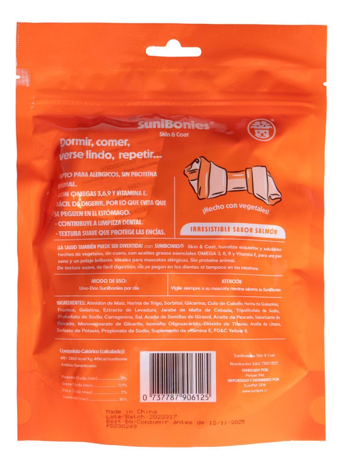 Sunipet Snack Para Perros Sunibonies Piel Y Pelaje 192g-5