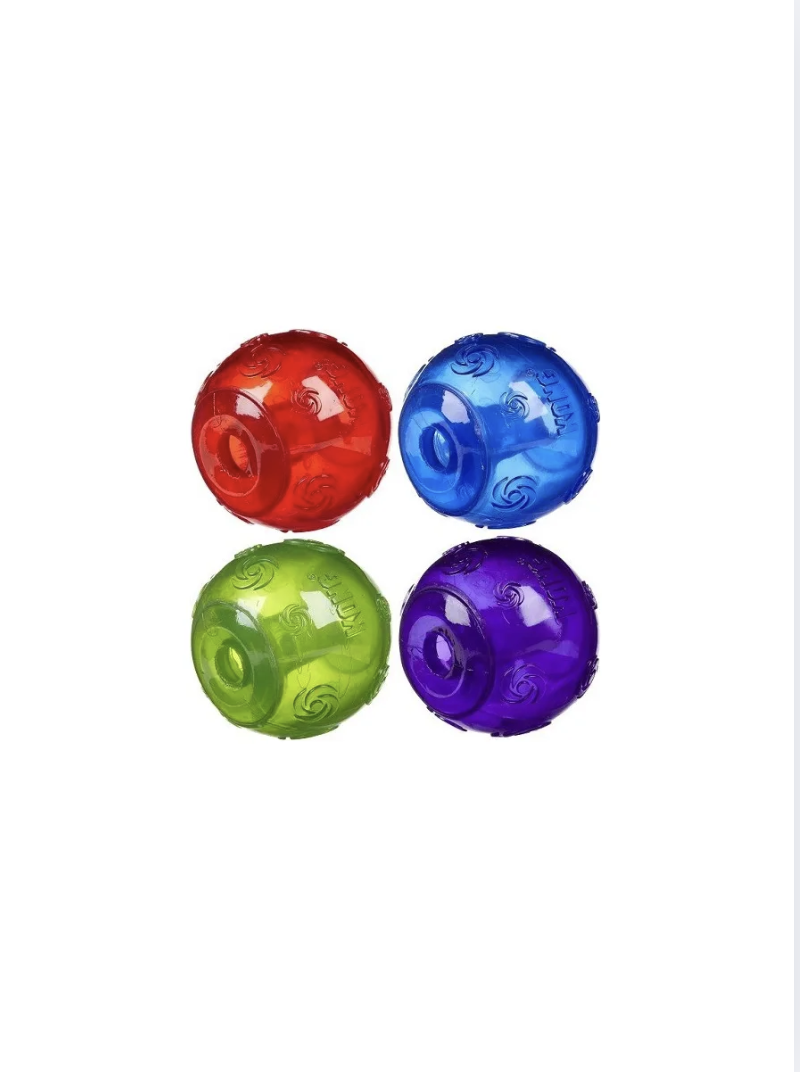 Juguete Pelota Para Perro Kong Squeezz Ball Talla L - AZUL-2