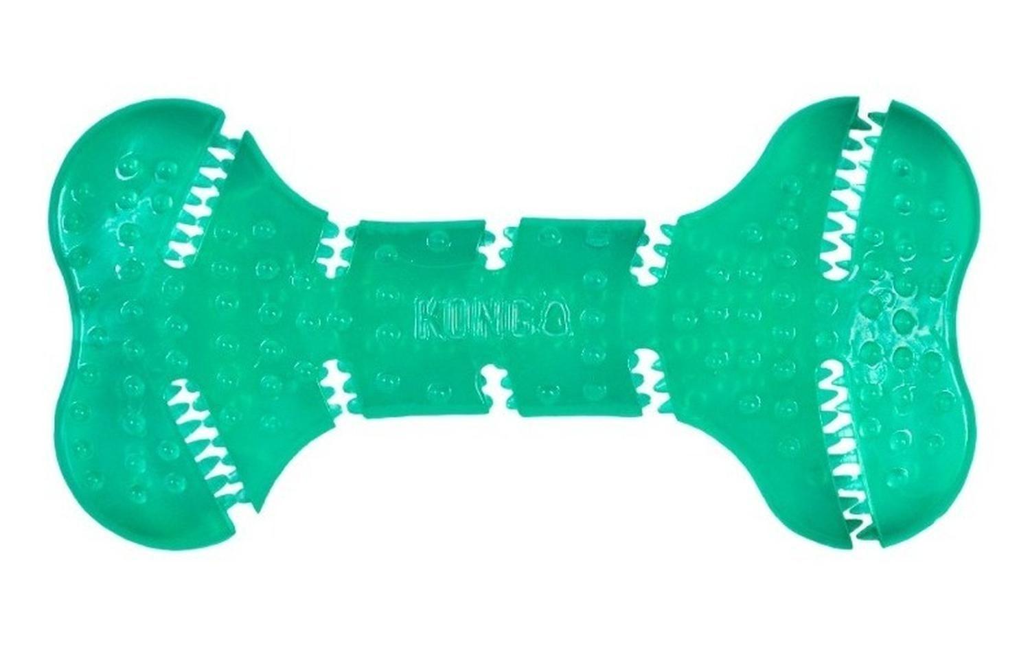Kong Dental Squeezz Bone Hueso Dental Con Textura Talla M-3