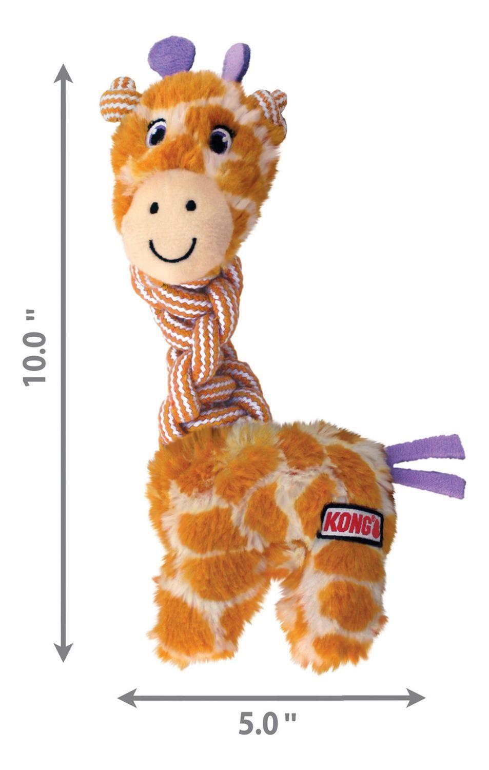 Juguete Para Perro Peluche Kong Twists Knots Squeak Talla Sm Naranja Jirafa-4