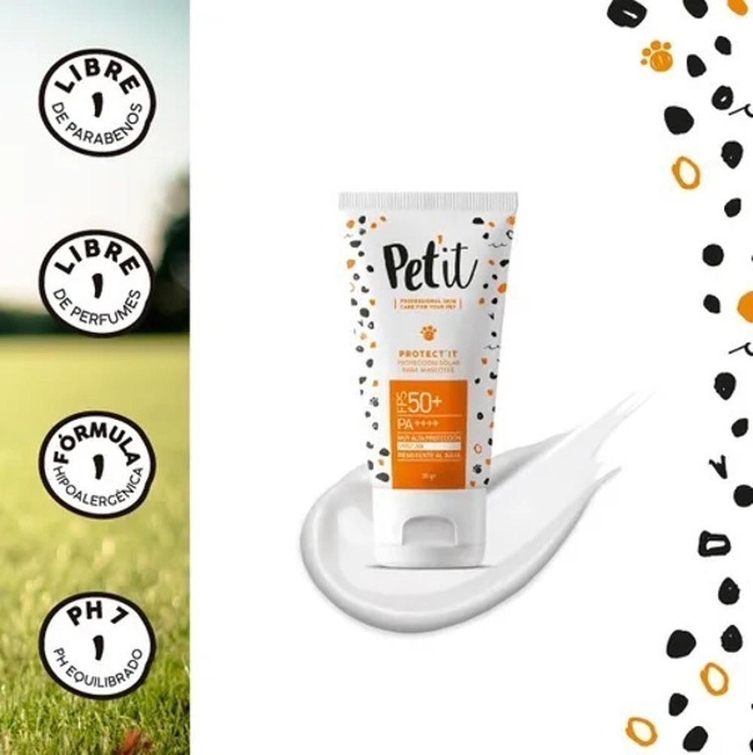 Pet'it Protector Bloqueador Solar Para Mascotas 30g Fps 50+-2