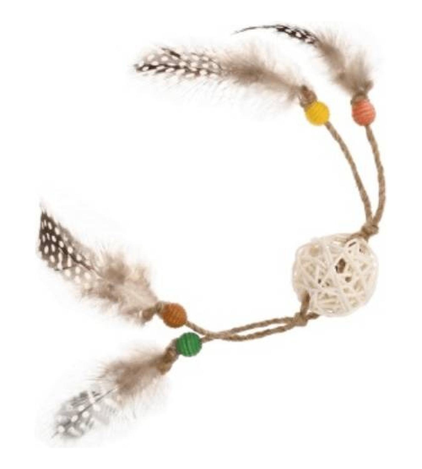 Juguete Gigwi Para Gato Catch Scratch Rattan Y Plumas-2