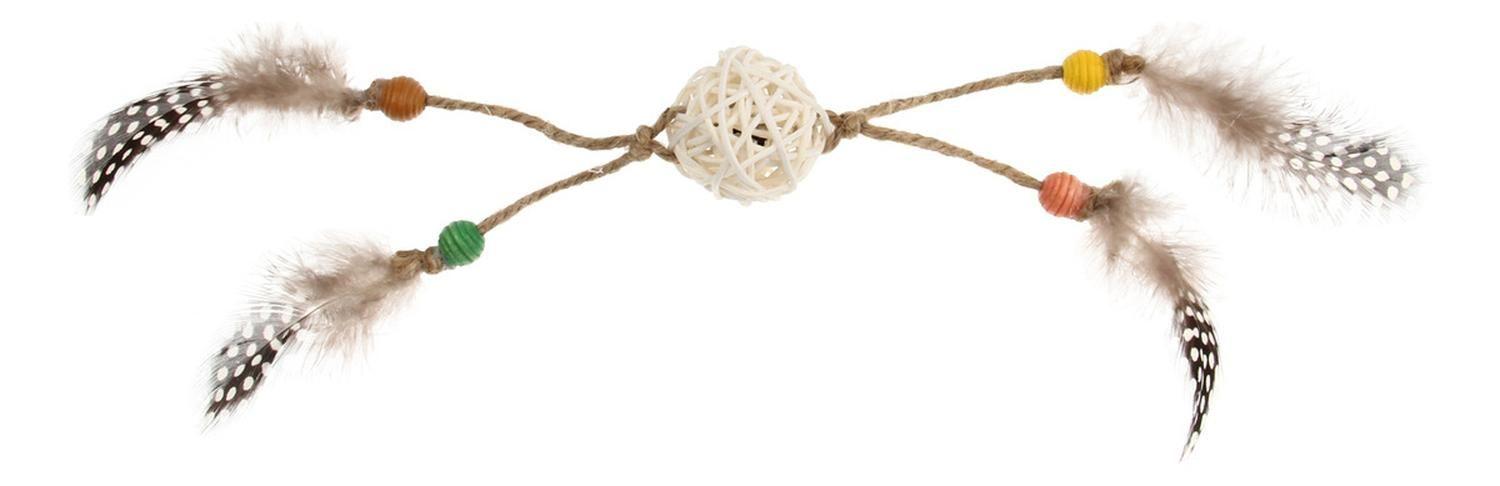 Juguete Gigwi Para Gato Catch Scratch Rattan Y Plumas-3