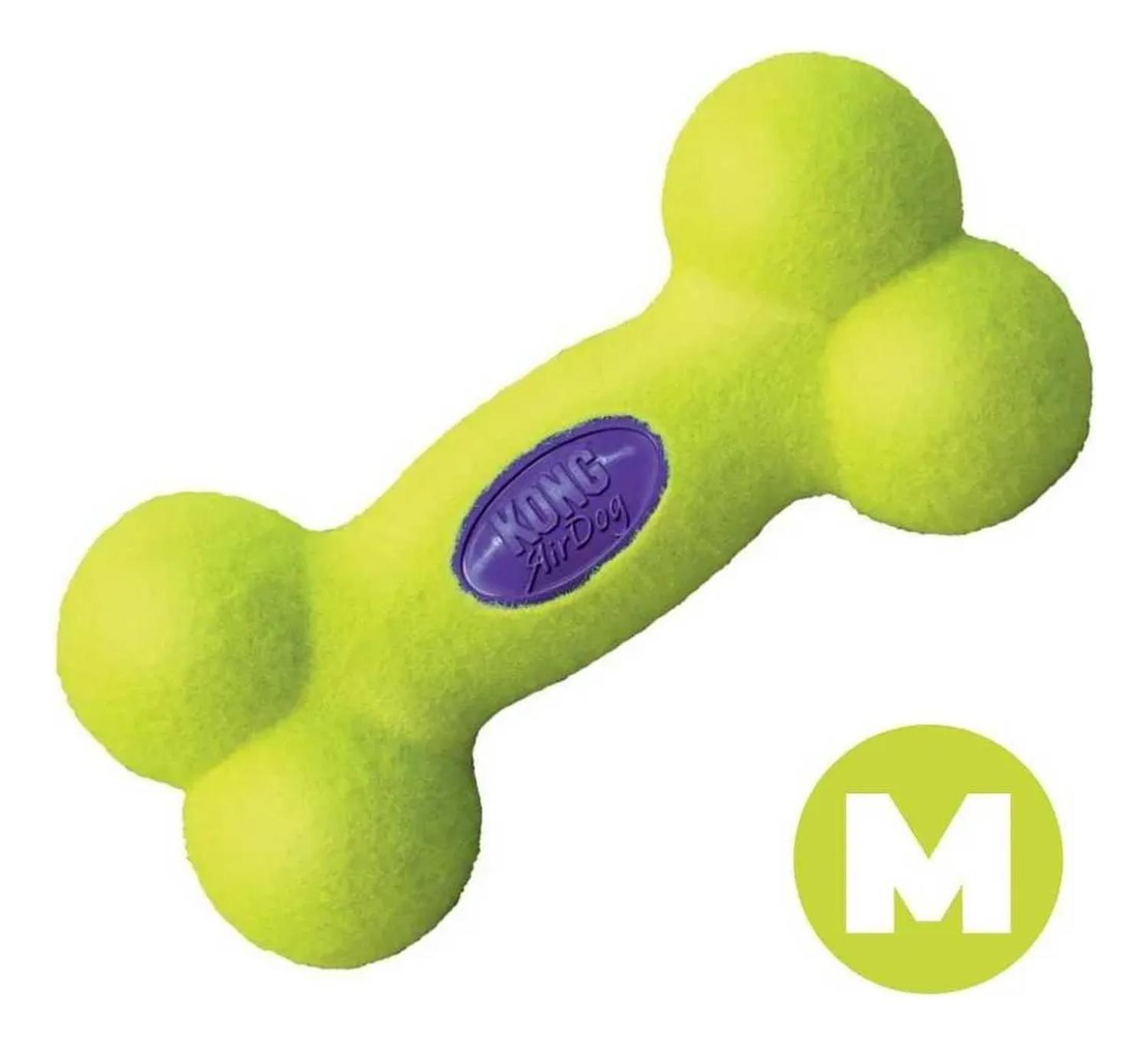 Juguete Para Perro Con Sonido Kong Air Dog Bone Hueso M Amarillo-3
