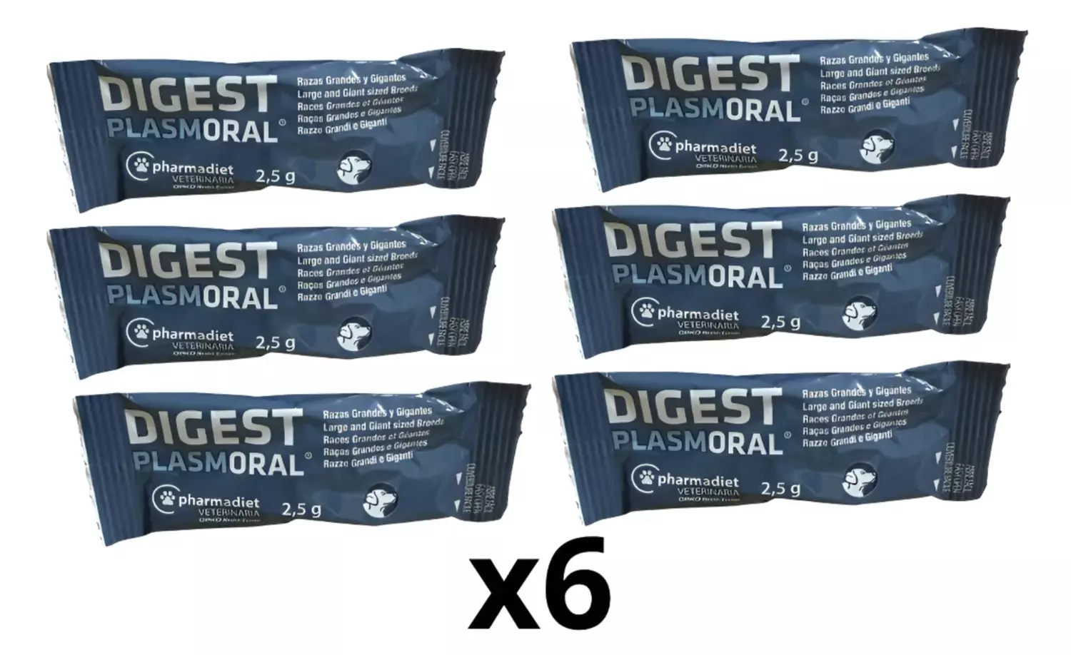X6 Sachet Digest Plasmoral Perros Razas Grandes-4