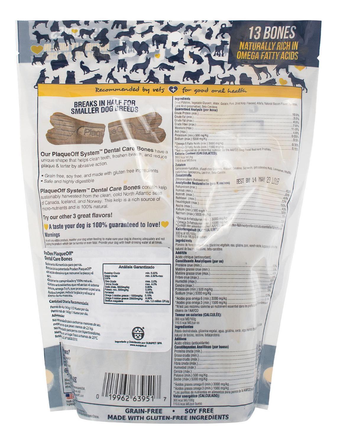 Plaqueoff Snack Bones Huesos Cuidado Dental Perros M / L-6