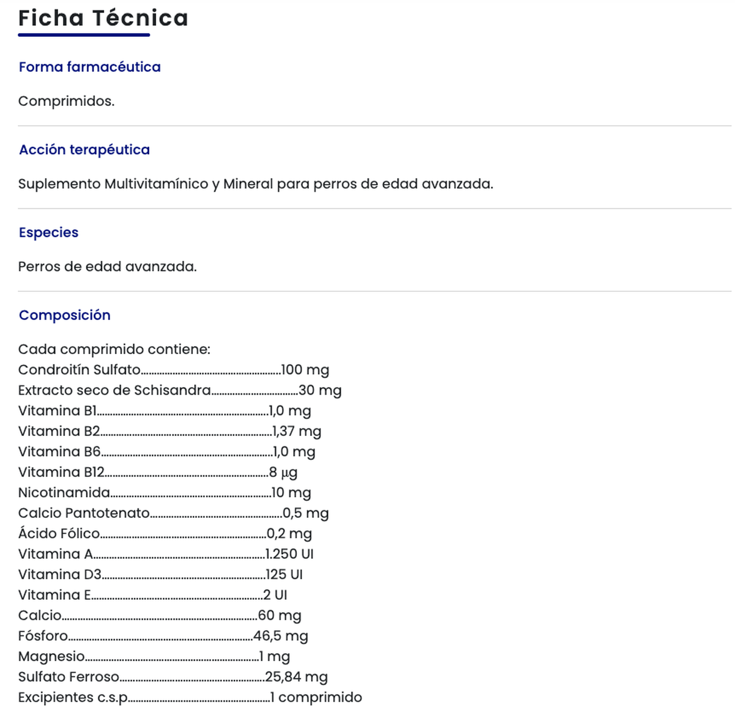Doguivit Senior 30 Para Perros 30 comprimidos Dragpharma-1