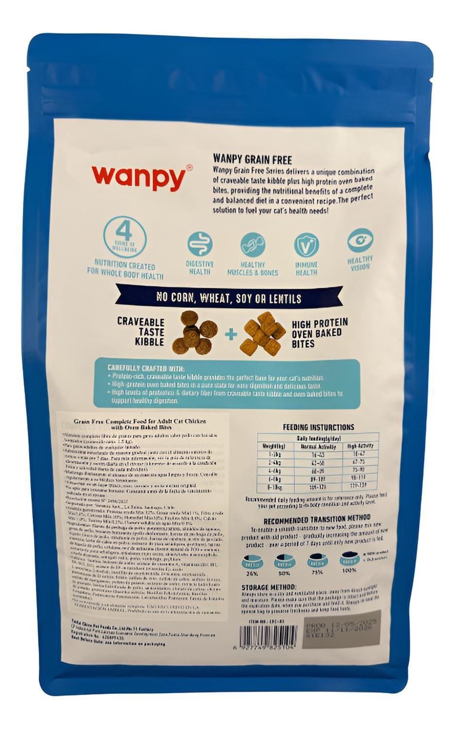 Wanpy Gato Adulto Alimento Seco Grain Free Pollo 1.5kg-2
