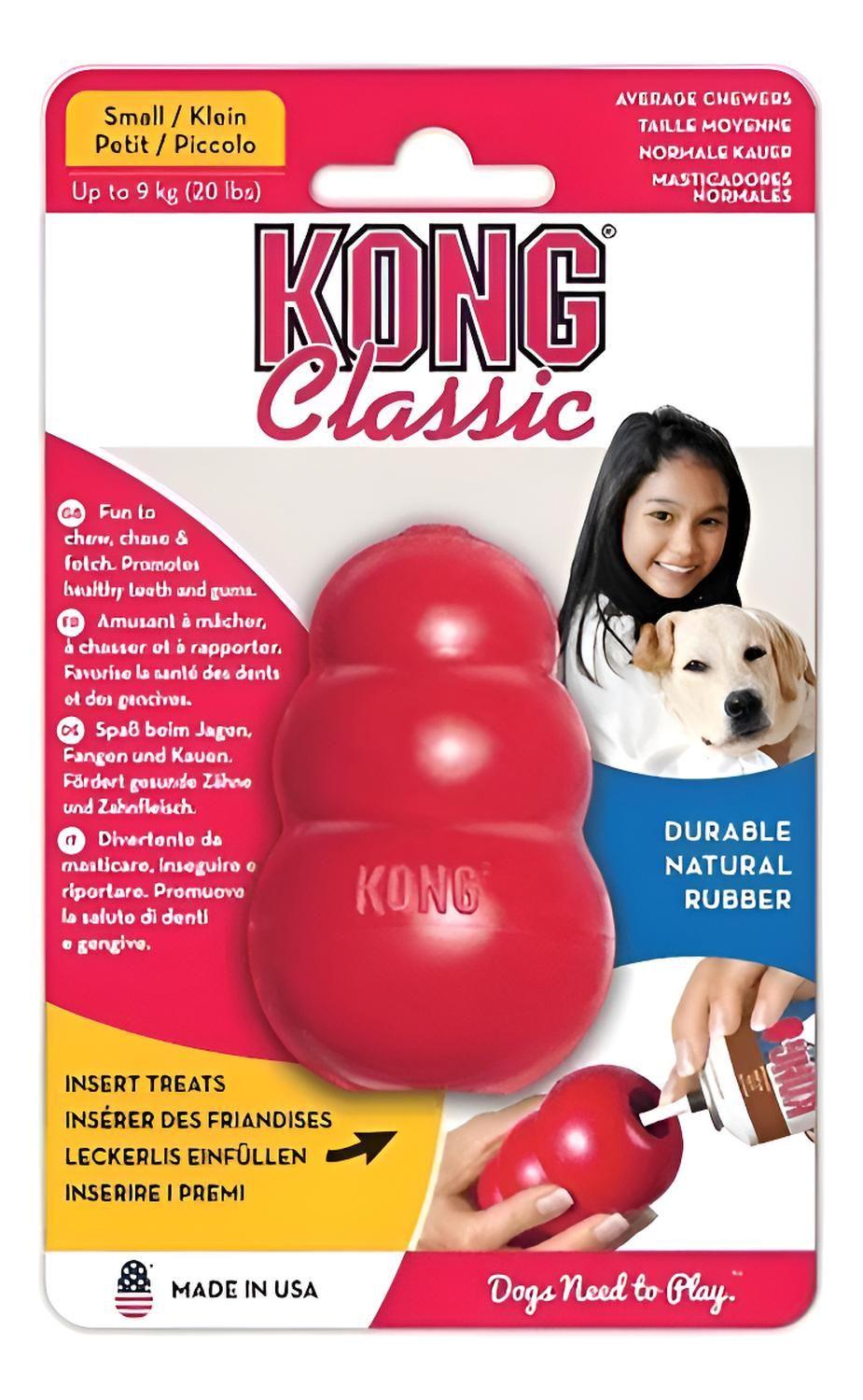 Juguete Kong Classic Para Mascotas Perros Talla S Hasta 9 Kg -0