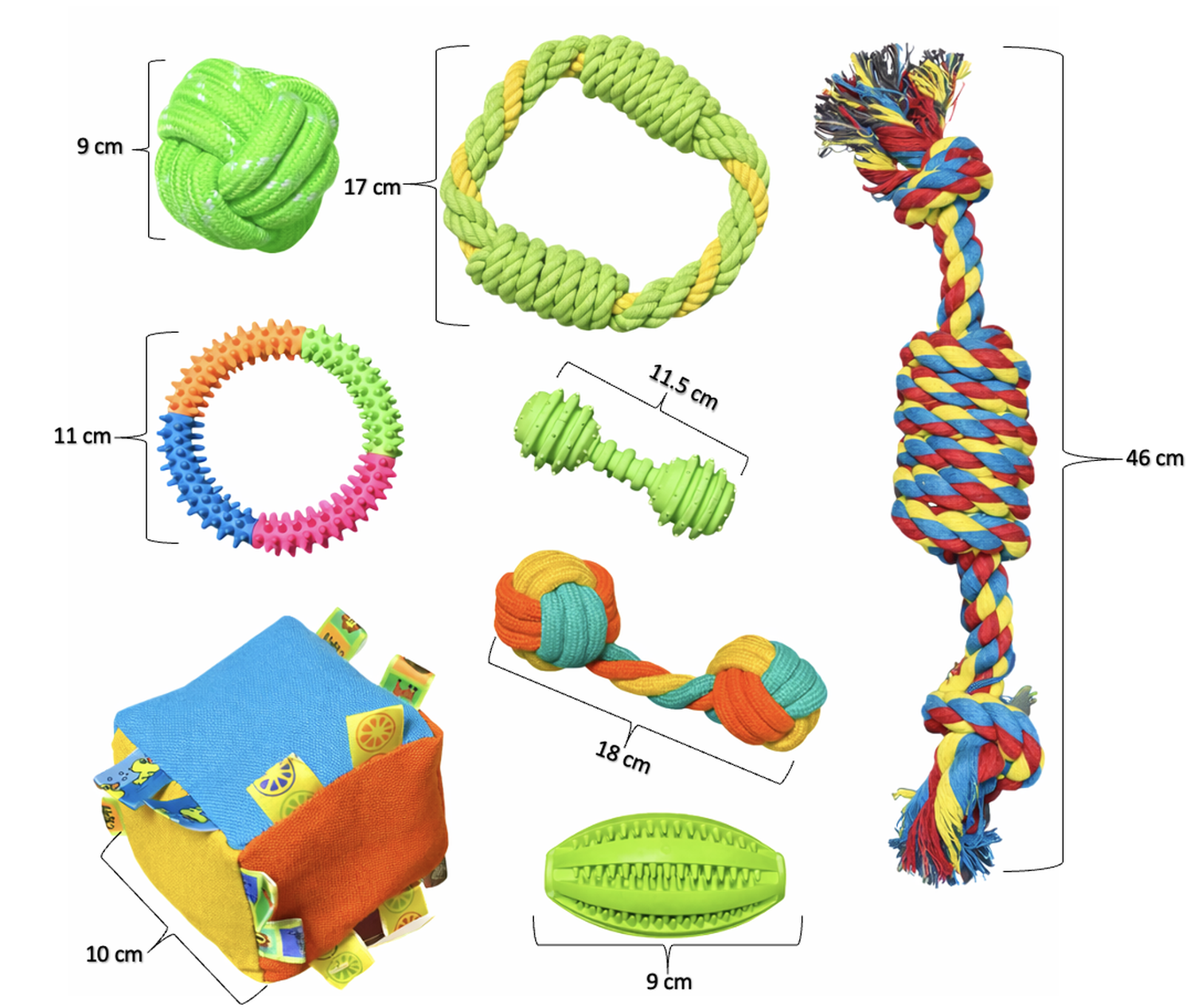 Set 8 Juguetes Para Mascotas Resistencia Y Salud Dental-2