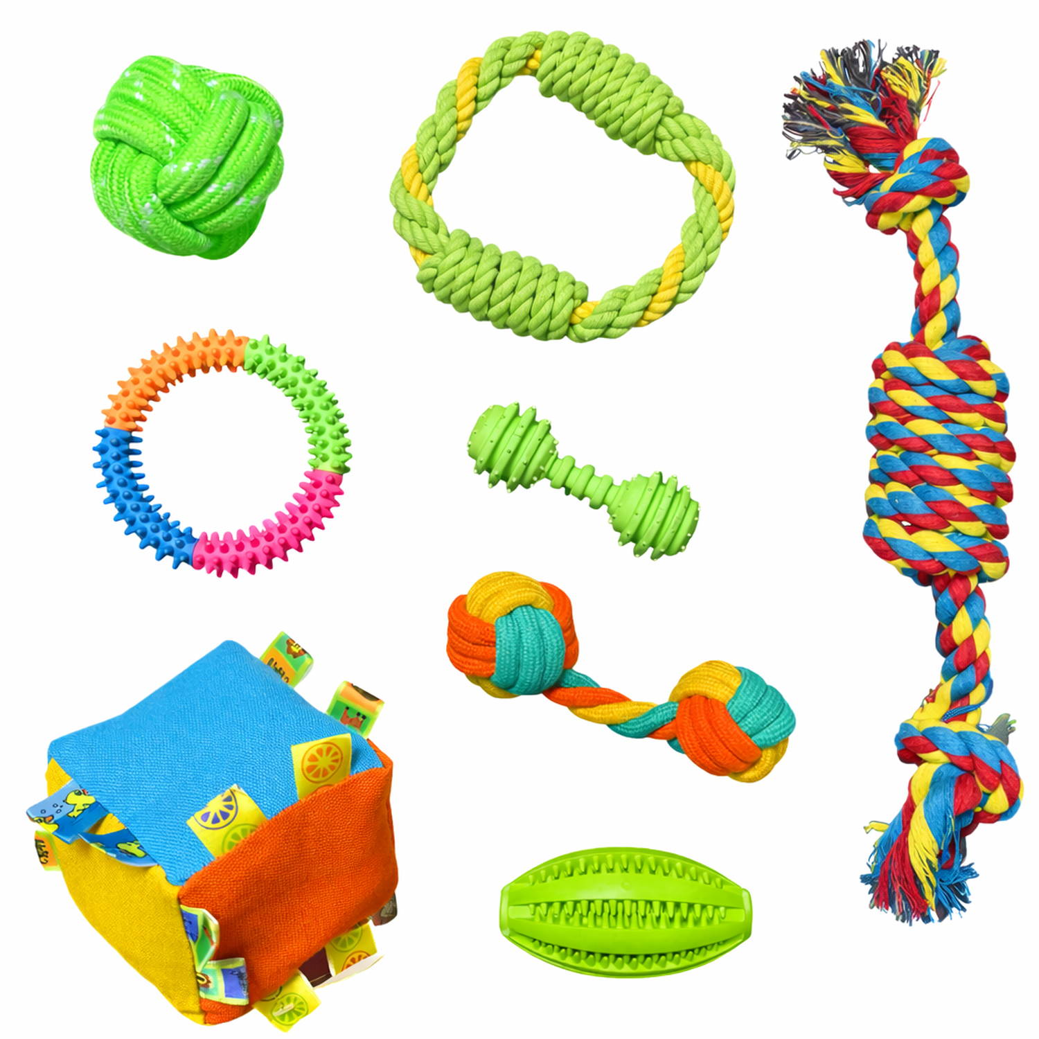 Set 8 Juguetes Para Mascotas Resistencia Y Salud Dental-7