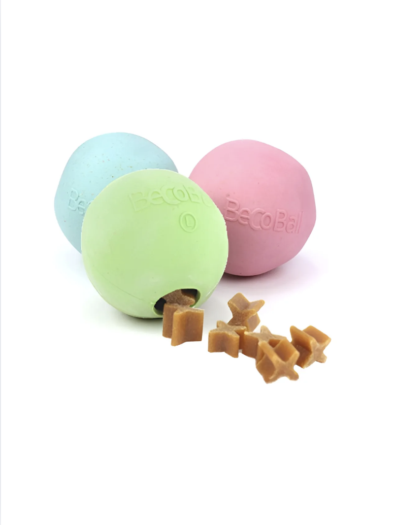 Beco Ball Talla M Rellenable De Goma Natural  Para Perro - ROSA-2