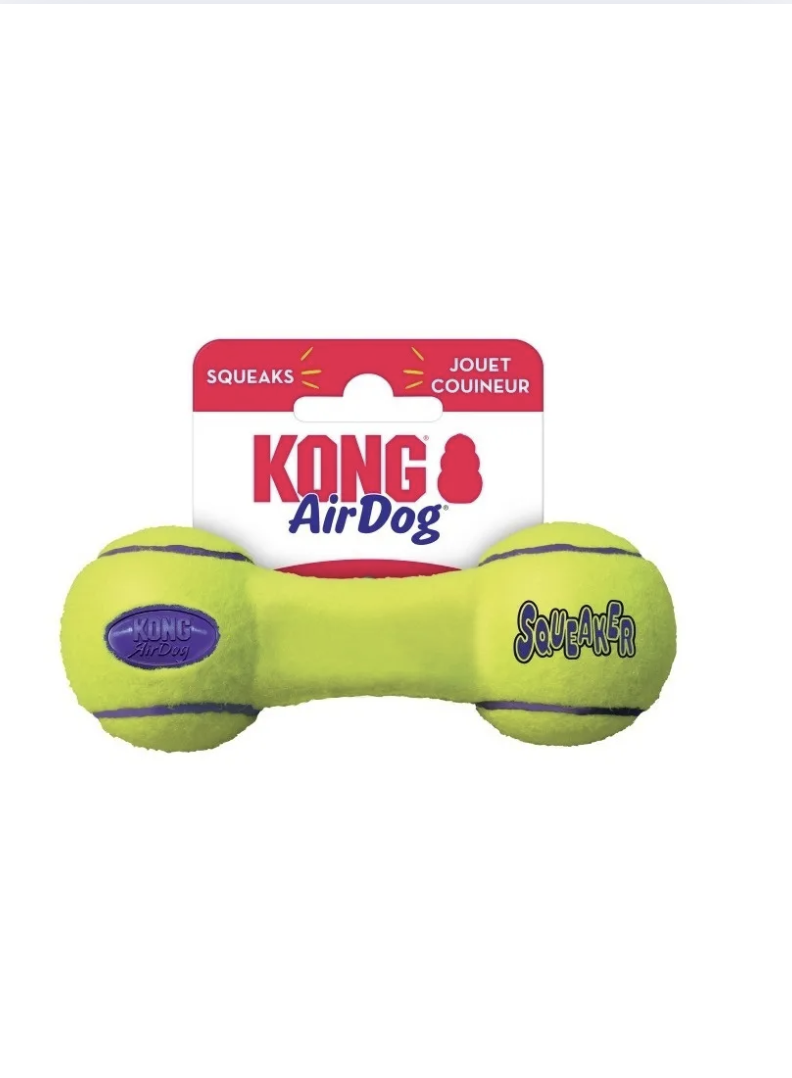 Kong Air Dog Squeaker Dumbbell Juguete Para Perros Talla L - AMARILLO-0