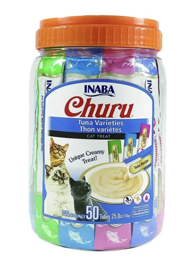 Churu Golosina Para Gatos En Puré De Atún 50 Variedades-0